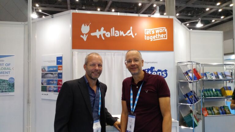 Ronald van’t Oever, MBR Product Manager of X-Flow Pentair with Simon Judd