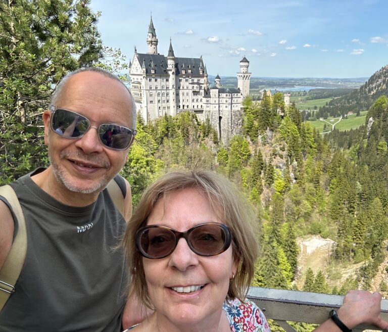 Simon & Claire Judd at Marienbruecke, ruining the view of Neuschwanstein