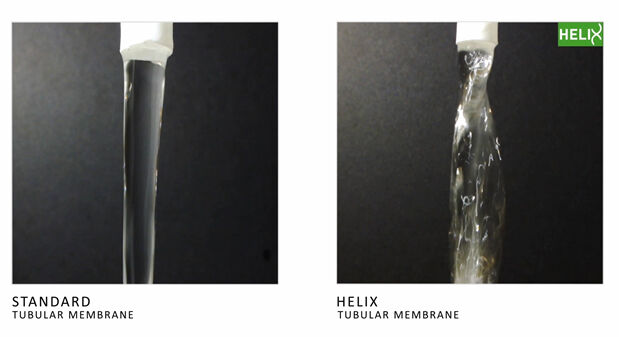 Helix vs standard membrane flow