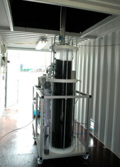 100 l AnMBR pilot skid with vertical membrane modules