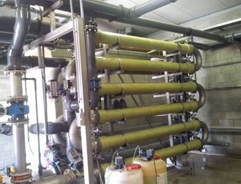 MBR skid newly furnished with GRP 8-mm Helix membrane modules
