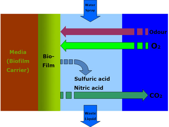 Biofiltration ventilation system at Kunming