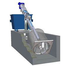 Gravity-flow, rotational drum screen