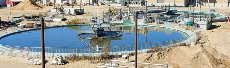 Two primary sedimentation tanks, SLO WRRF