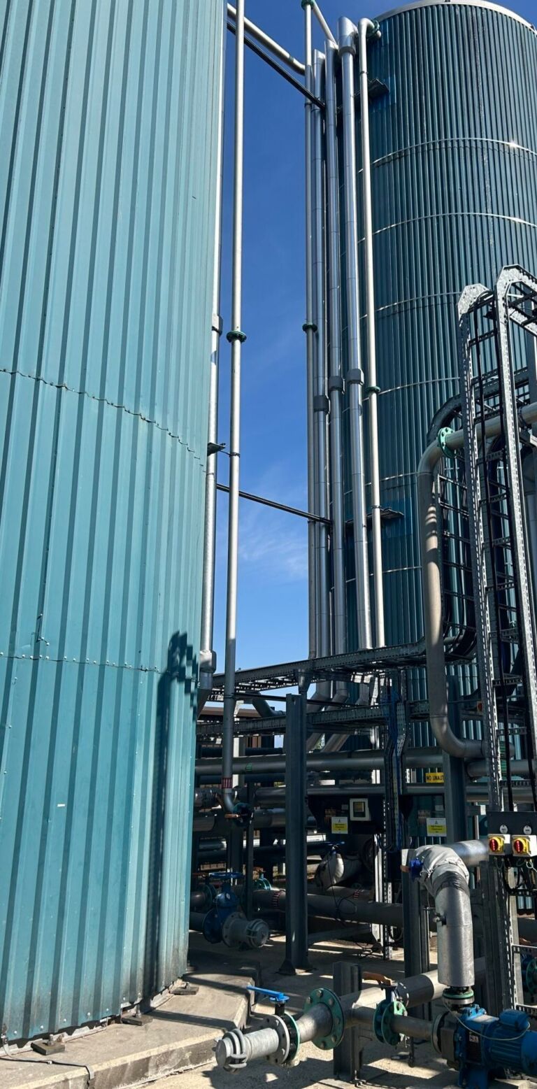 In-spec water holding tank