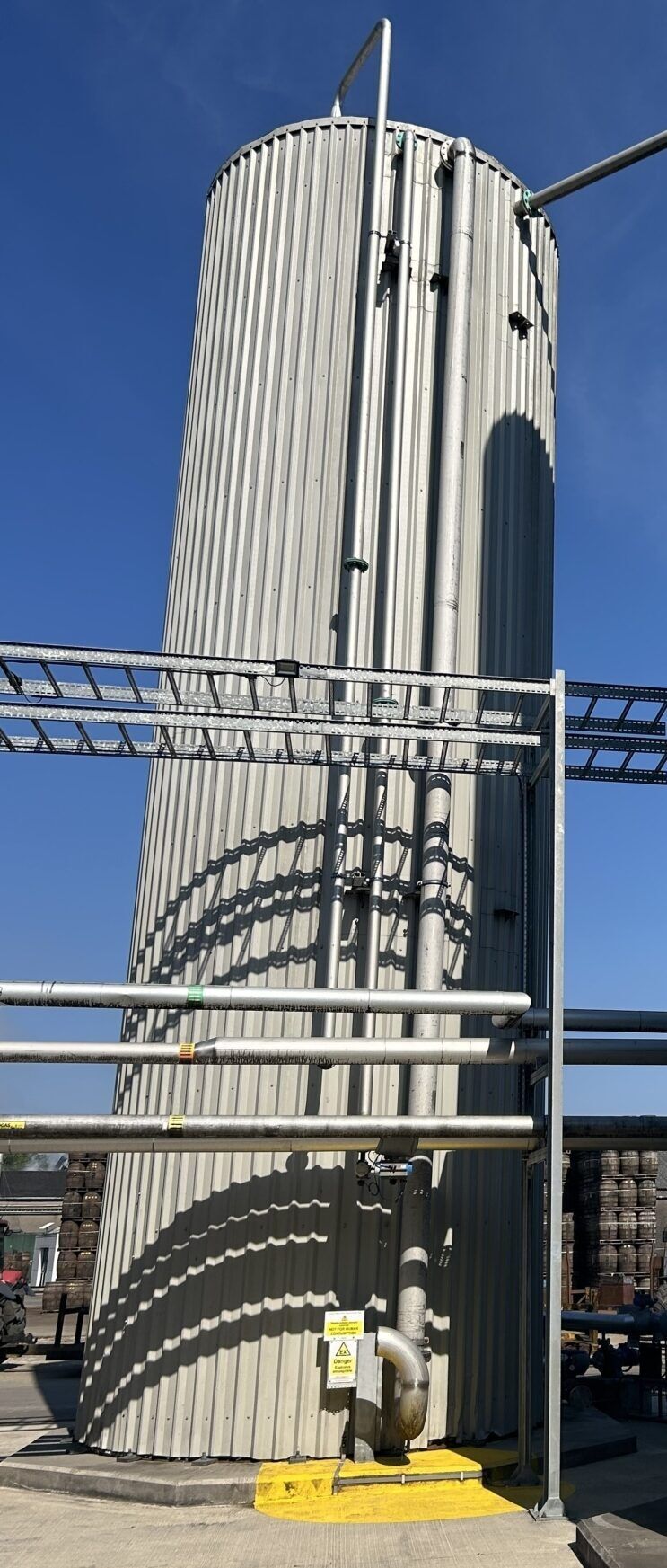 Out-of-spec water holding tank