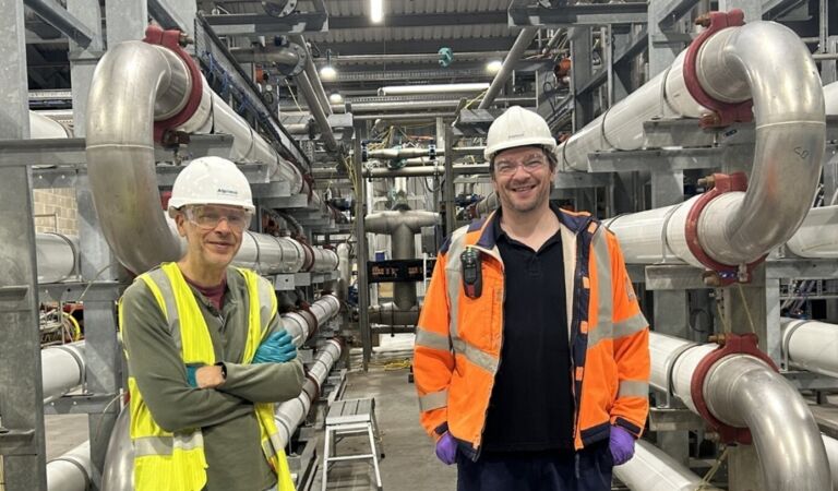 Simon with Colin Wilson (Alpheus) at the Glenmmorangiw site