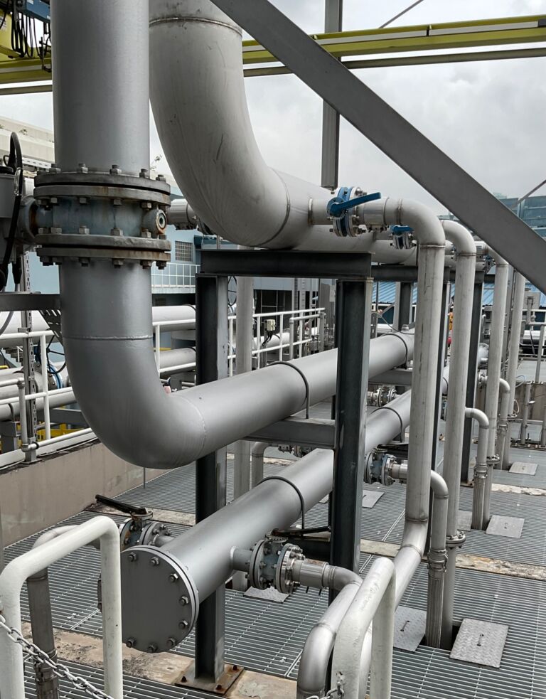 Ulu Pandan IVP MBR membrane tank pipework
