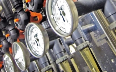 Image of a row of pressure gauges
