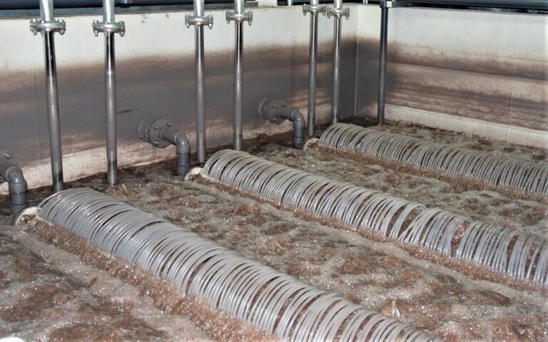 Image of a membrane tank with Sinap membranes.
