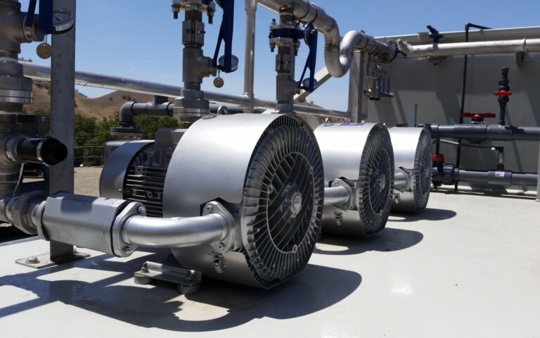 Blowers at Microbloxx site